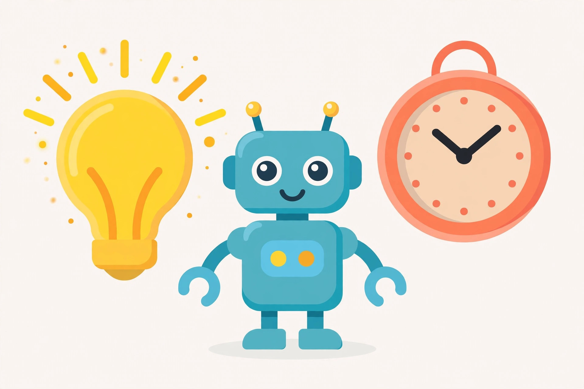 Illustration of free AI tools saving time for everyday work