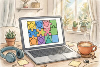 Laptop showing free browser games with no download needed