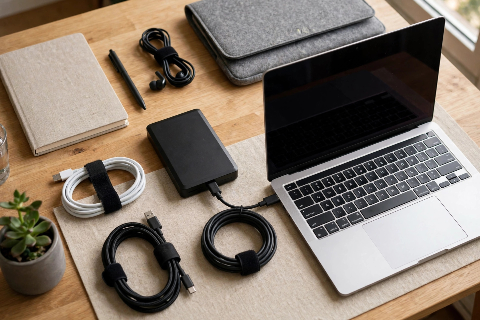 External drive used to free up space on a slow laptop